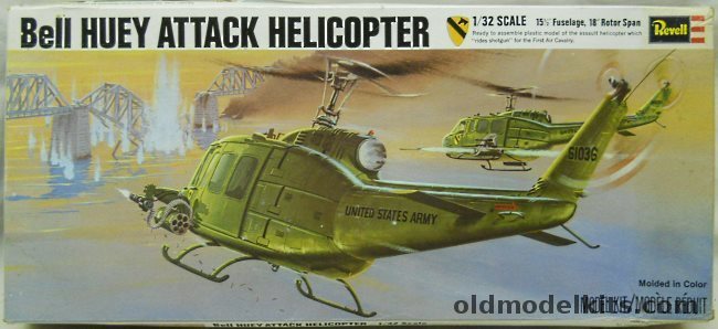 Revell 1/32 Bell UH-1 Huey Attack Helicopter, H259 plastic model kit